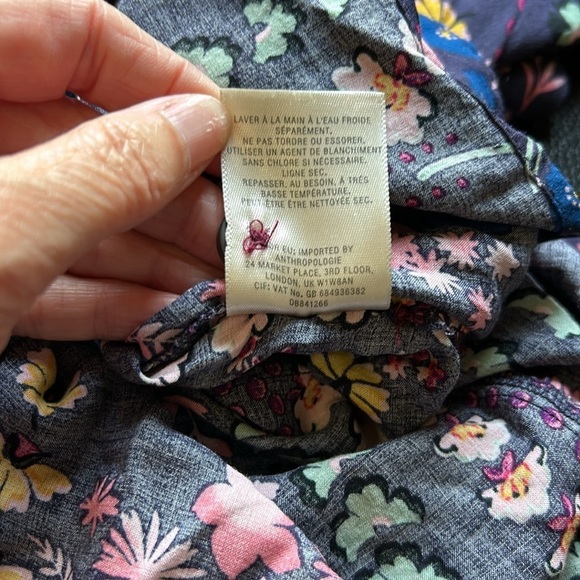 Anthropologie Meadow Rue Eldoret Floral Wrap Top Purple Size 6 - Picture 12 of 14